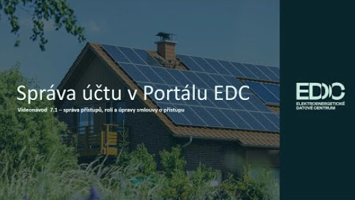 Správa účtu v portálu EDC